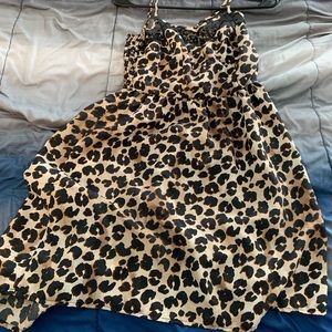 Cheetah print spaghetti dress